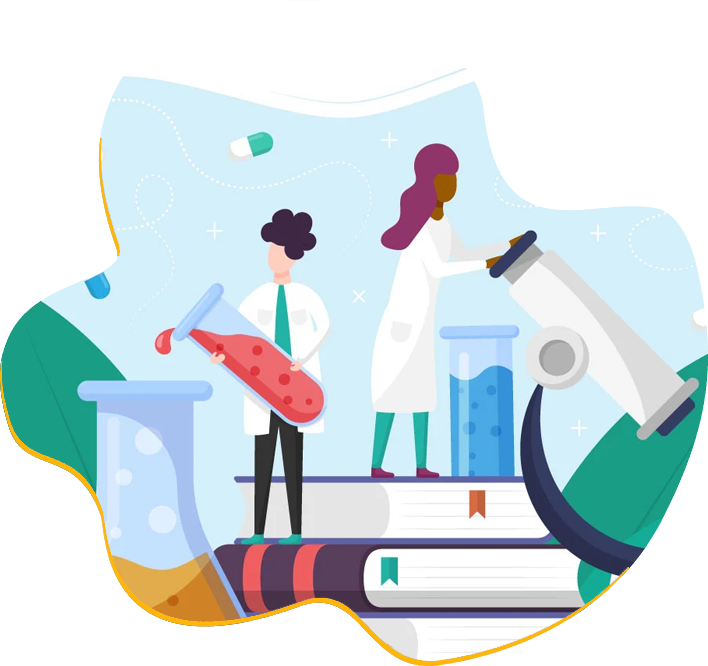 Healthcare and laboratory professionals using digital services