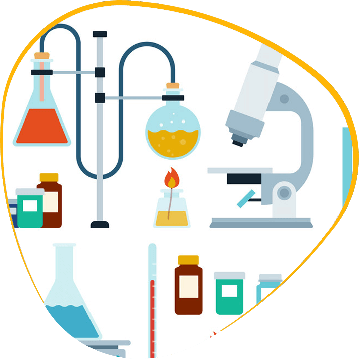 Laboratory equipment illustration representing LabSystem cloud software